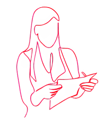 Woman writing on document